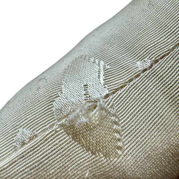 Handcrafted Santa Claus Doll Holiday 19" Gold Hat White Beard Tassel Fabric Gift - Picture 6 of 10